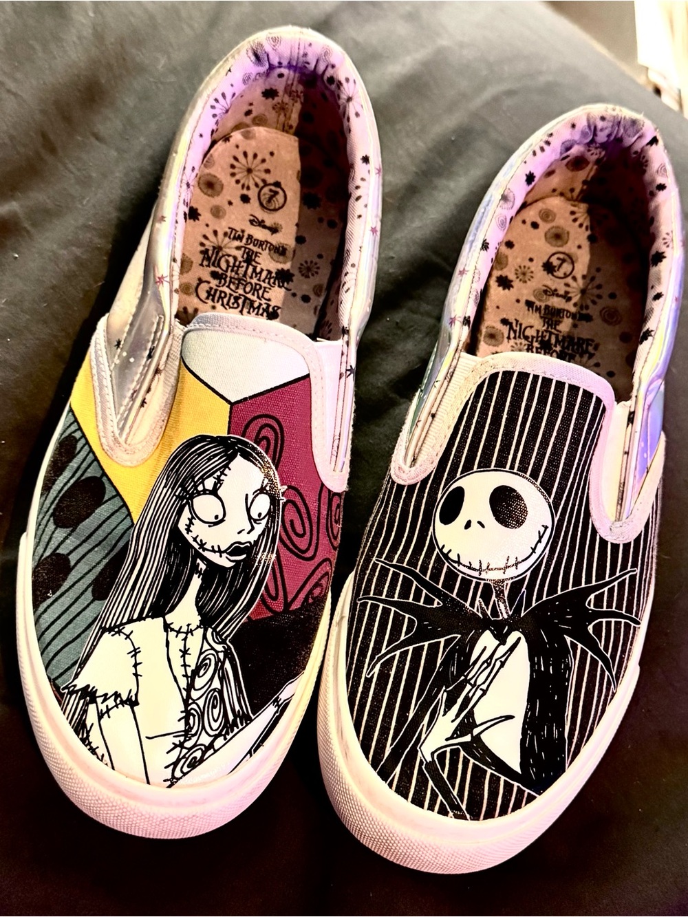 The Nightmare Before Christmas Disney/GroundUp Women’s Slip-On Sneakers Sz.7